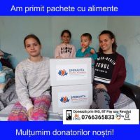 UPDATE 24.01.2022-Familia Olteanu a primit pachete cu alimente.